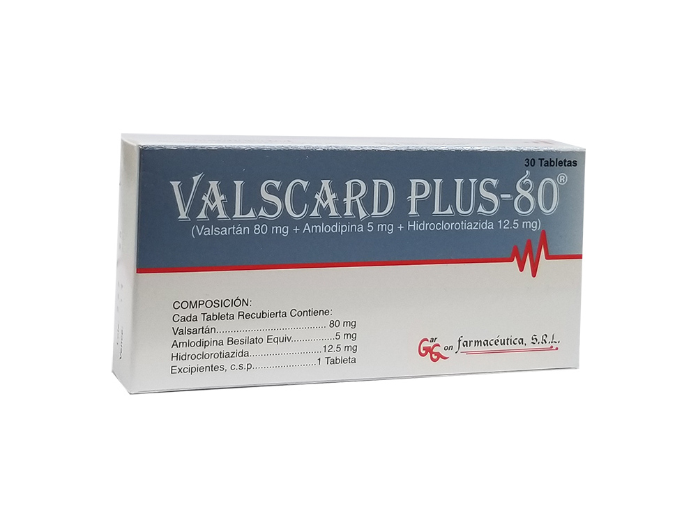 Valscard Plus 80 mg + Hidroclorotiazida 12.5 mg